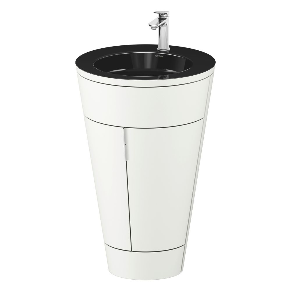 Duravit Starck 1 Waschtisch-Set C-bonded bds Lack 605x560x864mm, Weiß SM/Schwa... DURAVIT-S19515O10360010 4067116427448 (Abb. 4)