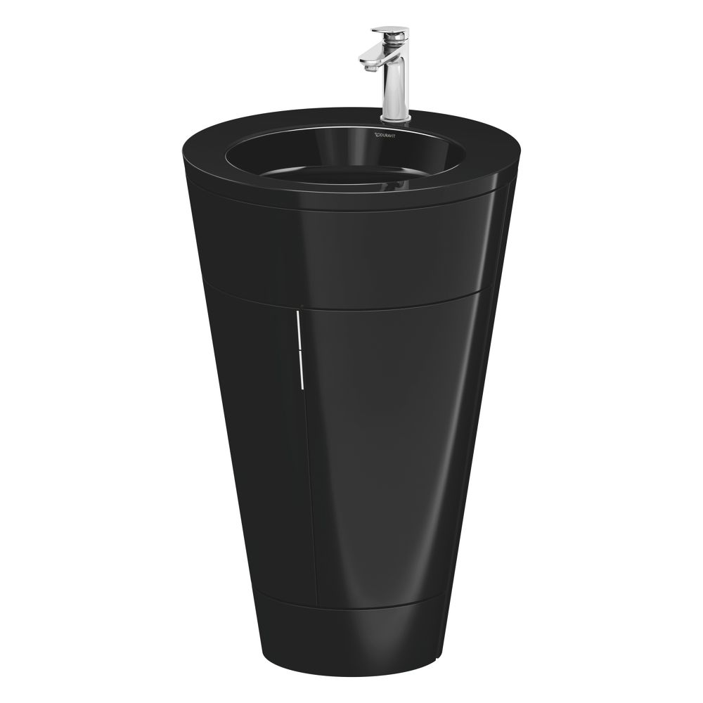 Duravit Starck 1 Waschtisch-Set C-bonded bds Lack 605x560x864mm, Schwarz HG/Sc... DURAVIT-S19515O10400010 4067116427462 (Abb. 4)