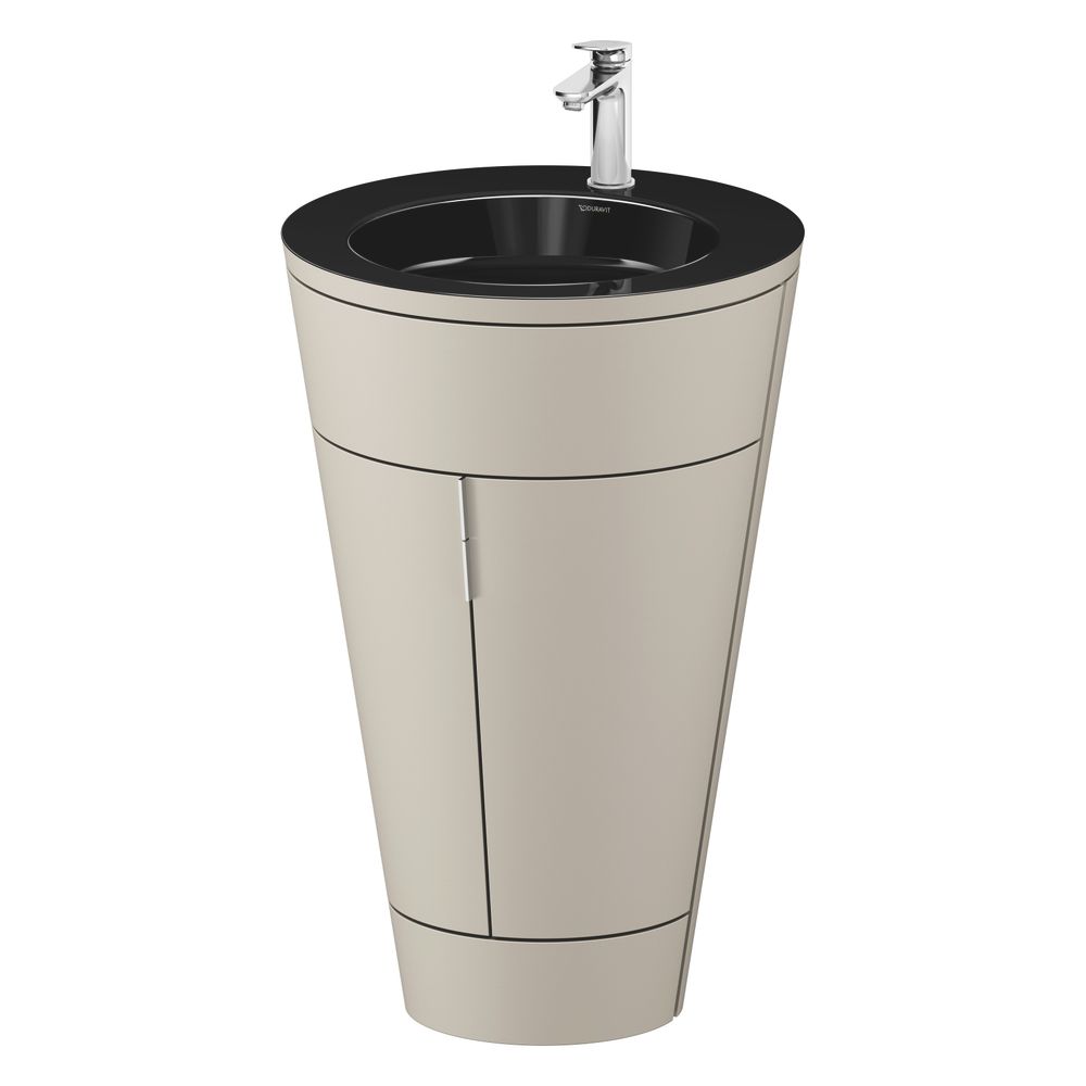 Duravit Starck 1 Waschtisch-Set C-bonded bds Lack 605x560x864mm, Taupe SM/Schw... DURAVIT-S19515O10600010 4067116427486 (Abb. 4)