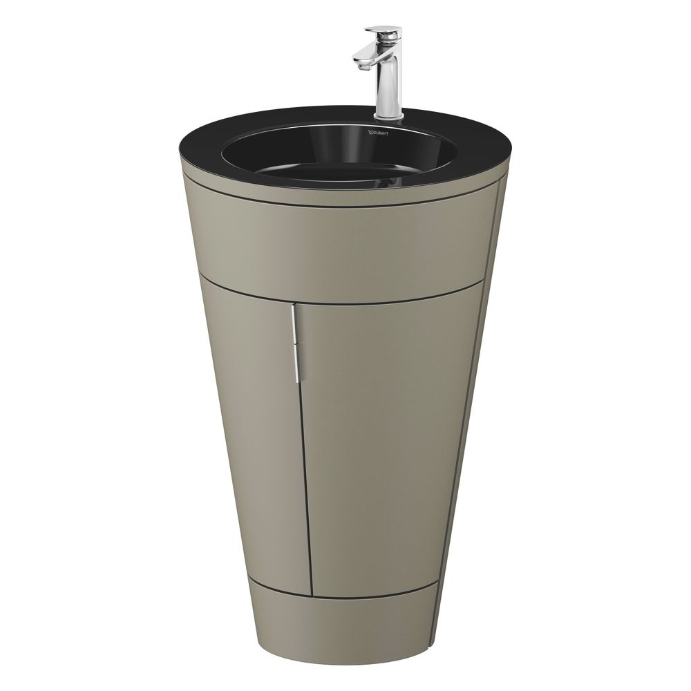 Duravit Starck 1 Waschtisch-Set C-bonded bds Lack 605x560x864mm, Stein Grau SM... DURAVIT-S19515O10920010 4067116427509 (Abb. 4)