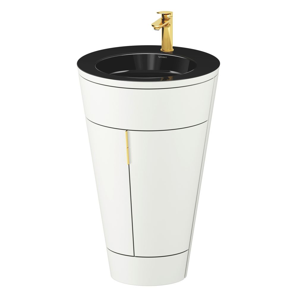 Duravit Starck 1 Waschtisch-Set C-bonded bds Lack 605x560x864mm, Weiß SM/Schwa... DURAVIT-S19515O34360010 4067116427523 (Abb. 4)
