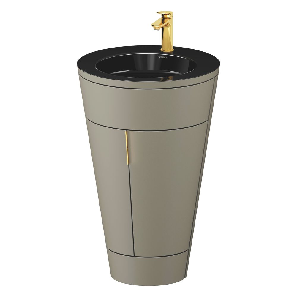 Duravit Starck 1 Waschtisch-Set C-bonded bds Lack 605x560x864mm, Stein Grau SM... DURAVIT-S19515O34920000 4067116426786 (Abb. 4)