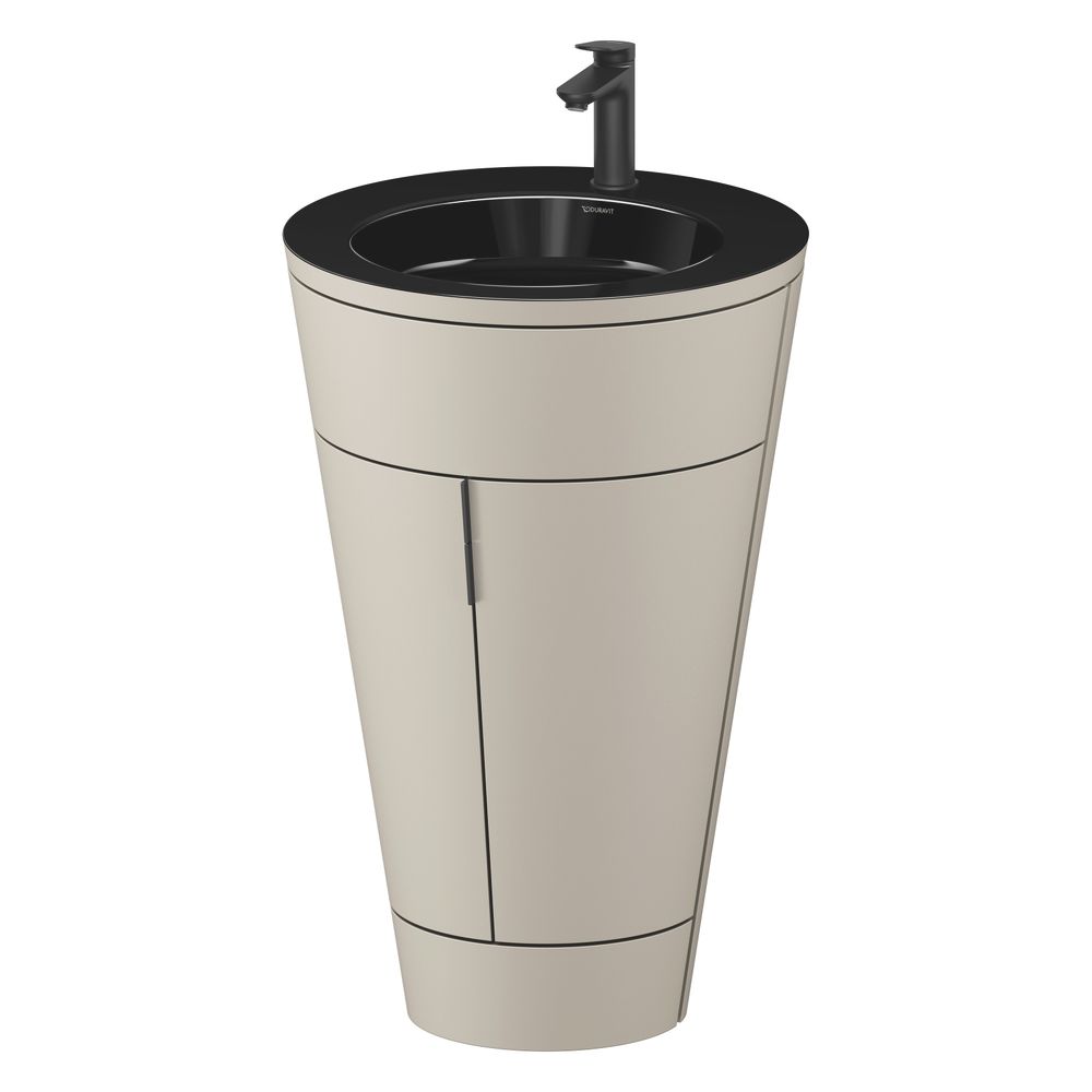 Duravit Starck 1 Waschtisch-Set C-bonded bds Lack 605x560x864mm, Taupe SM/Schw... DURAVIT-S19515OBD600010 4067116427721 (Abb. 4)