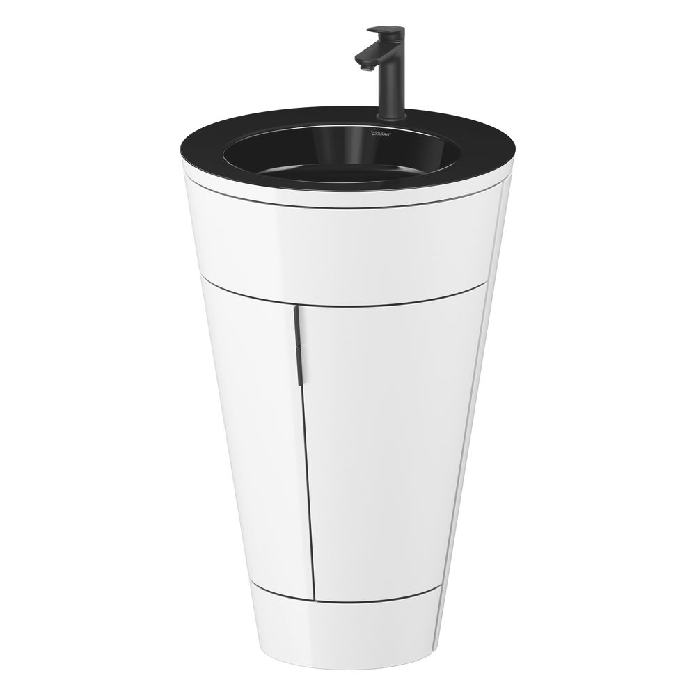 Duravit Starck 1 Waschtisch-Set C-bonded bds Lack 605x560x864mm, Weiß HG/Schwa... DURAVIT-S19515OBD850000 4067116426939 (Abb. 4)