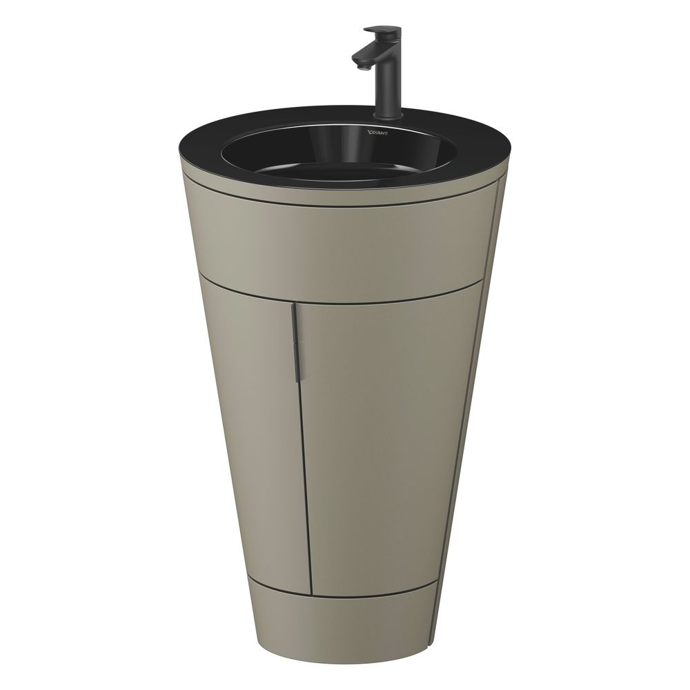 Duravit Starck 1 Waschtisch-Set C-bonded bds Lack 605x560x864mm, Stein Grau SM... DURAVIT-S19515OBD920010 4067116427745 (Abb. 4)