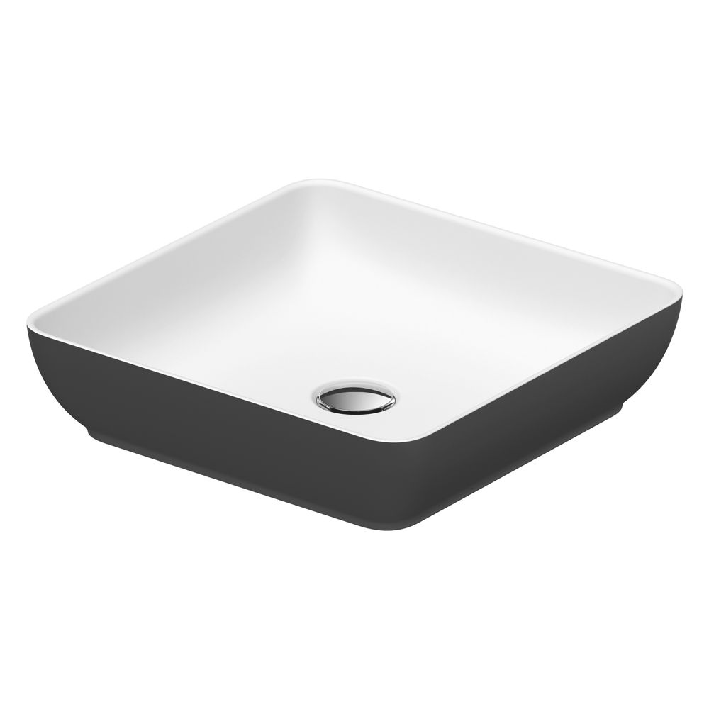 Duravit Sivida Aufsatzbecken 400mm, Weiß Seidenmatt/Dunkelgrau Matt, DuroCast Plus,... DURAVIT-266001FI00 4067116416008 (Abb. 5)