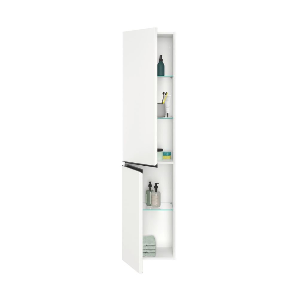 Duravit Sivida Hochschrank Dekor 374x400x1770mm Mattweiß, 2 Türen R, Griffleis... DURAVIT-SV1370RBD180000 4067116399769 (Abb. 1)