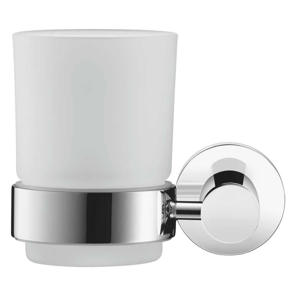 Duravit D-Code Zahnputzbecher 102x118x97mm, Chrom/Mattweiß, Schraubbefestigung, wan... DURAVIT-0099191000 4021534636165 (Abb. 4)