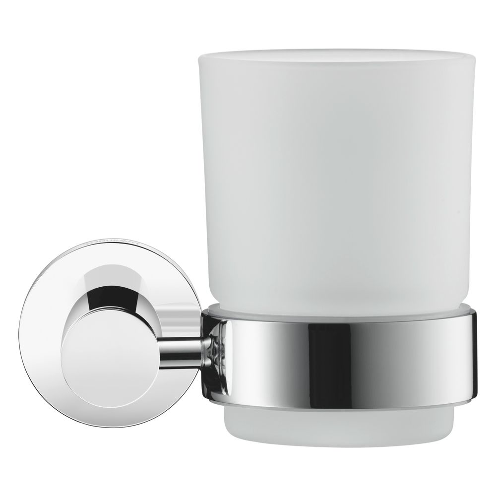 Duravit D-Code Zahnputzbecher 102x118x97mm, Chrom/Mattweiß, Schraubbefestigung, wan... DURAVIT-0099201000 4021534636172 (Abb. 4)