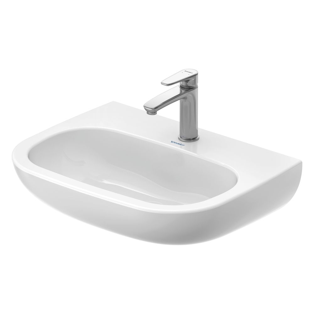 Duravit D-Code Waschtisch 460x600x175mm wandhäng., Weiß Hochglanz, Halbrund, 1 Wasc... DURAVIT-2311600000 4021534638916 (Abb. 7)