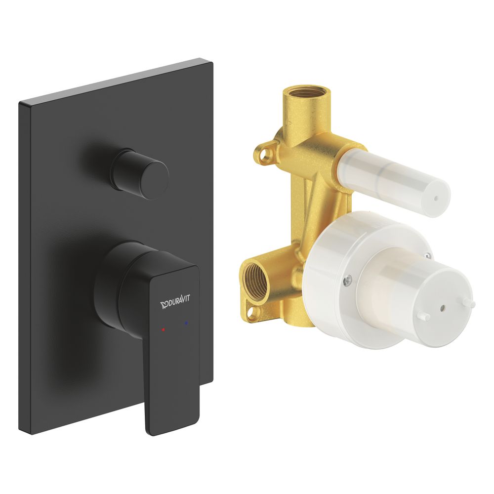 Duravit Manhattan Einhebelmischer Unterputz Set, 2 Verbraucher, Mattschwarz, Rose... DURAVIT-MH4210008046 4067116463842 (Abb. 3)