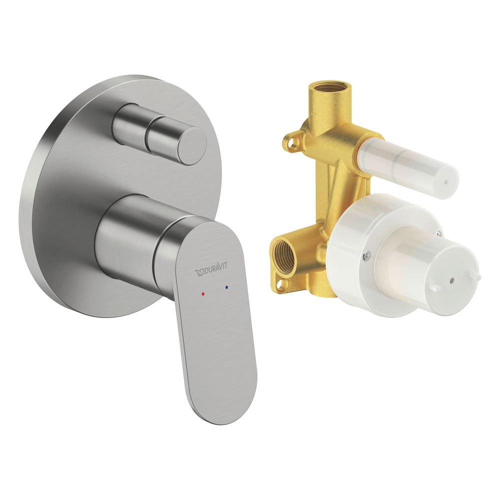 Duravit Wave Einhebelmischer Unterputz Set, 2 Verbraucher, Edelstahl gebürstet, 2... DURAVIT-WA4210008070 4067116463781 (Abb. 3)