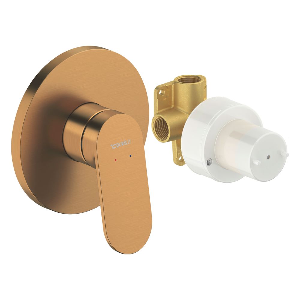 Duravit Wave Einhebelmischer Unterputz Set, 1 Verbraucher, Bronze gebürstet, 1 Ve... DURAVIT-WA4210007004 4067116463743 (Abb. 5)