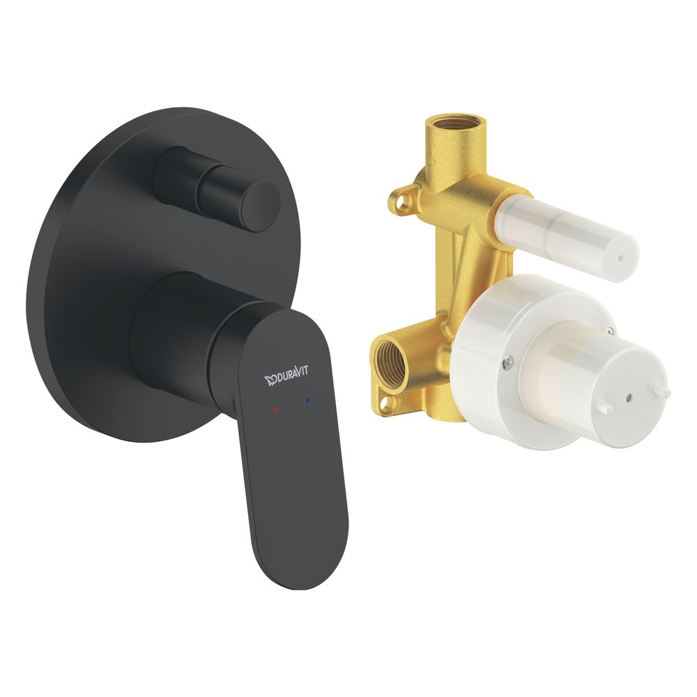 Duravit Wave Einhebelmischer Unterputz Set, 2 Verbraucher, Mattschwarz, 24l/min, ... DURAVIT-WA4210008046 4067116463767 (Abb. 5)