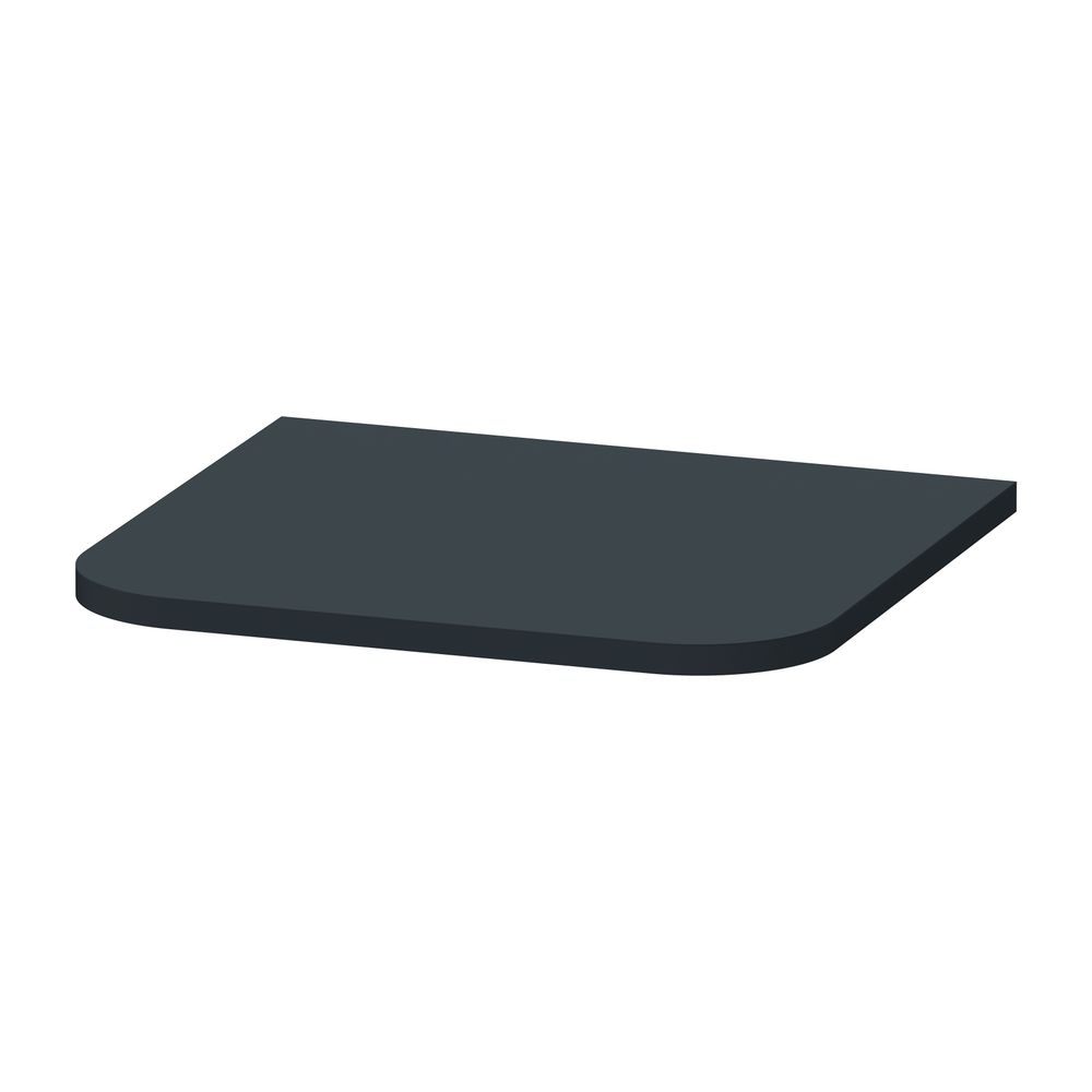 Duravit Happy D.2 Abdeckplatte, Halbrund, 364x403x16mm, Graphit SM, mit Befestigun... DURAVIT-HP030008080 4053424866949 (Abb. 1)