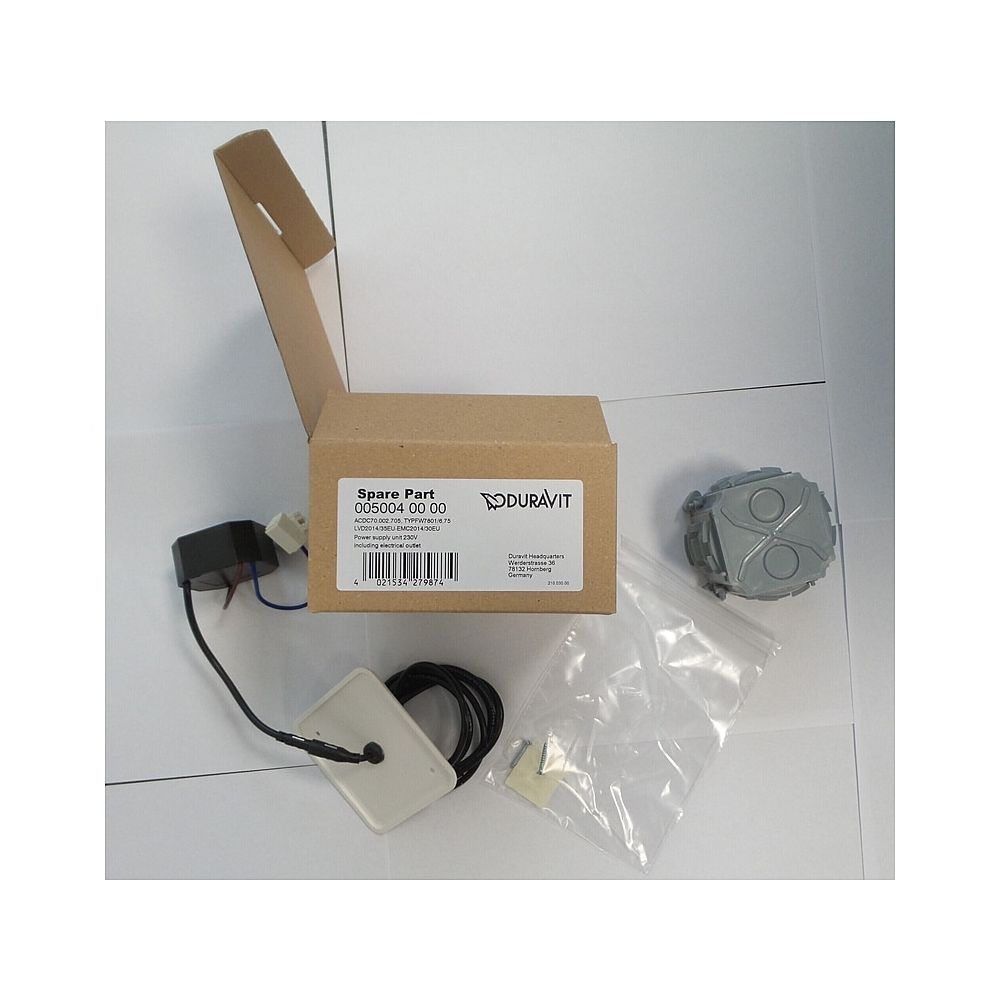 Duravit Vormontage-Set mit Netzteil für 230V-Anschluss, inklusive UP-Dose... DURAVIT-0050040000 4021534279874 (Abb. 1)