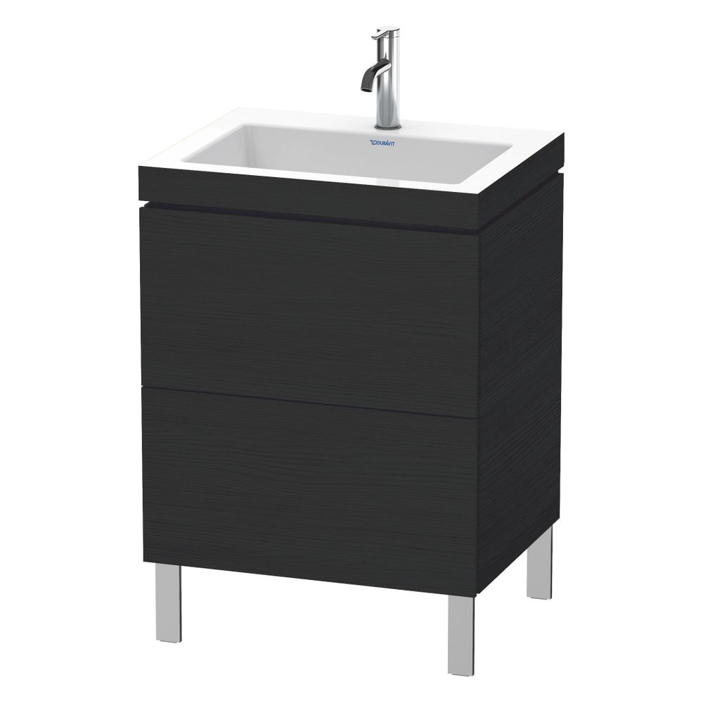 Duravit L-Cube Waschtisch-Set C-bonded bodenst. Dekor, 480x600x698mm Eiche Mattsch... DURAVIT-LC6936O1616 4063382091642 (Abb. 4)