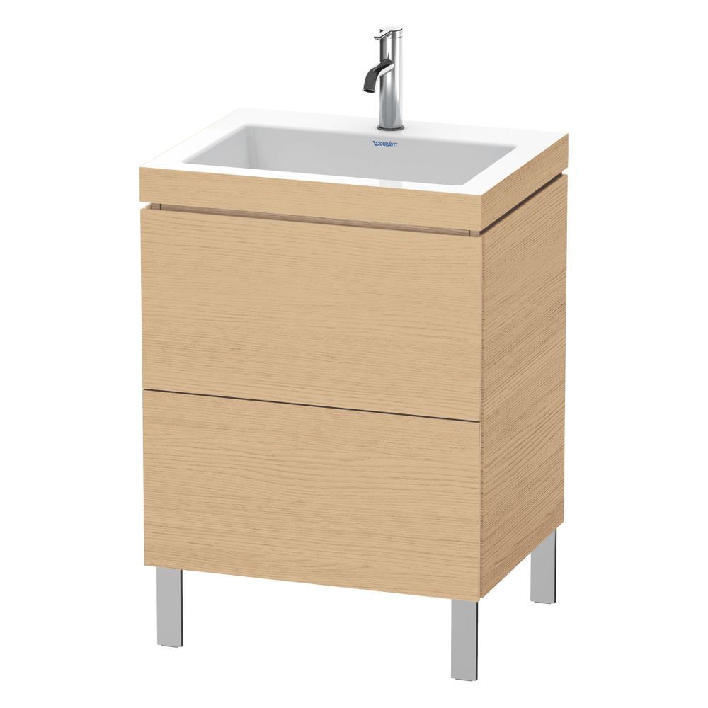 Duravit L-Cube Waschtisch-Set C-bonded bodenst. Dekor, 480x600x698mm Natur Eiche M... DURAVIT-LC6936O3030 4063382088888 (Abb. 4)