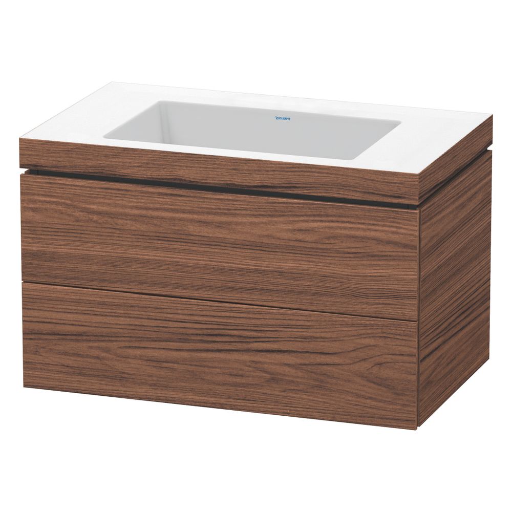 Duravit L-Cube Waschtisch-Set C-bonded wh Dekor, 480x800x500mm Nusb.dunkel Matt, G... DURAVIT-LC6927N2121 4053424651910 (Abb. 4)