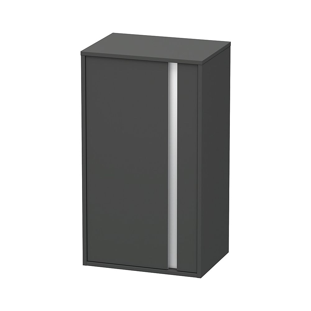 Duravit Ketho Halbhochschrank Dekor 360x500x880mm, Graphit Matt, 1 Tür L, 2 Glasfa... DURAVIT-KT1266L4949 4021534724237 (Abb. 1)
