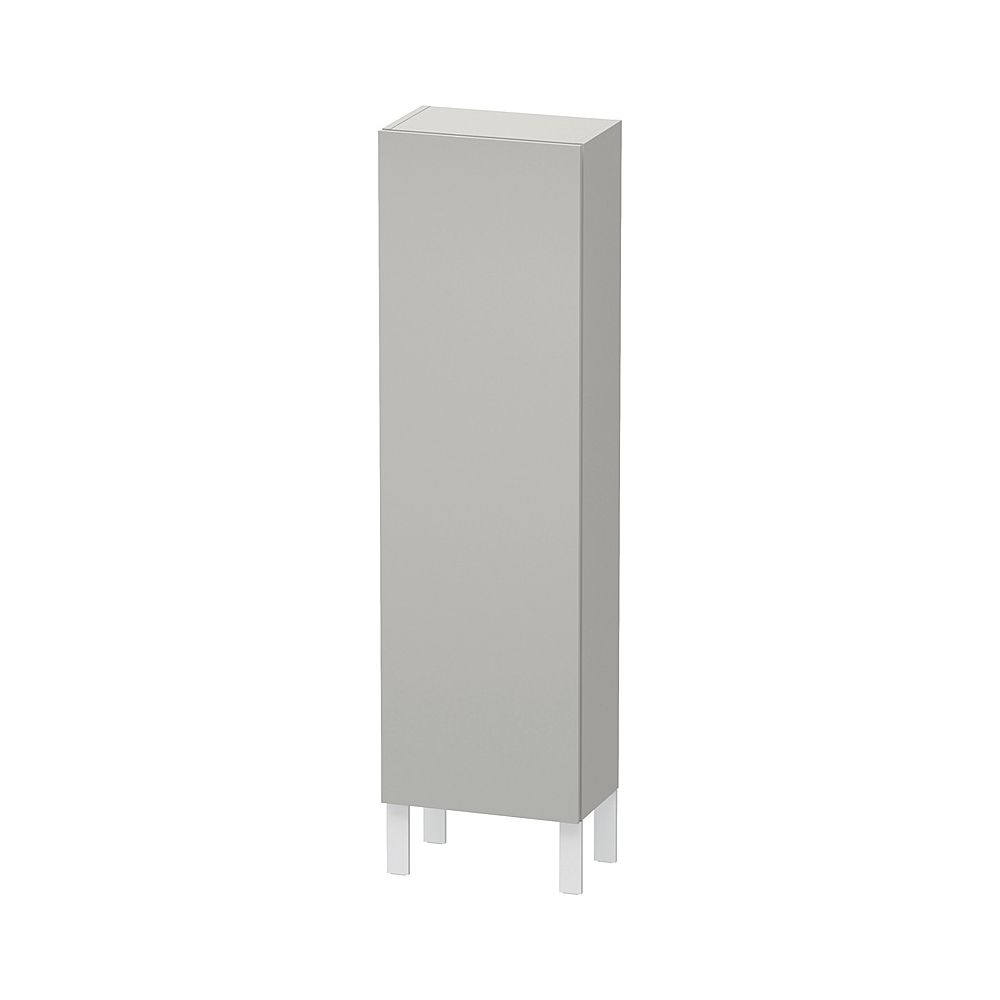 Duravit L-Cube Halbhochschrank Dekor 243x400x1320mm Betongrau Matt, 1 Tür L, 3 Gla... DURAVIT-LC1168L0707 4053424642291 (Abb. 1)