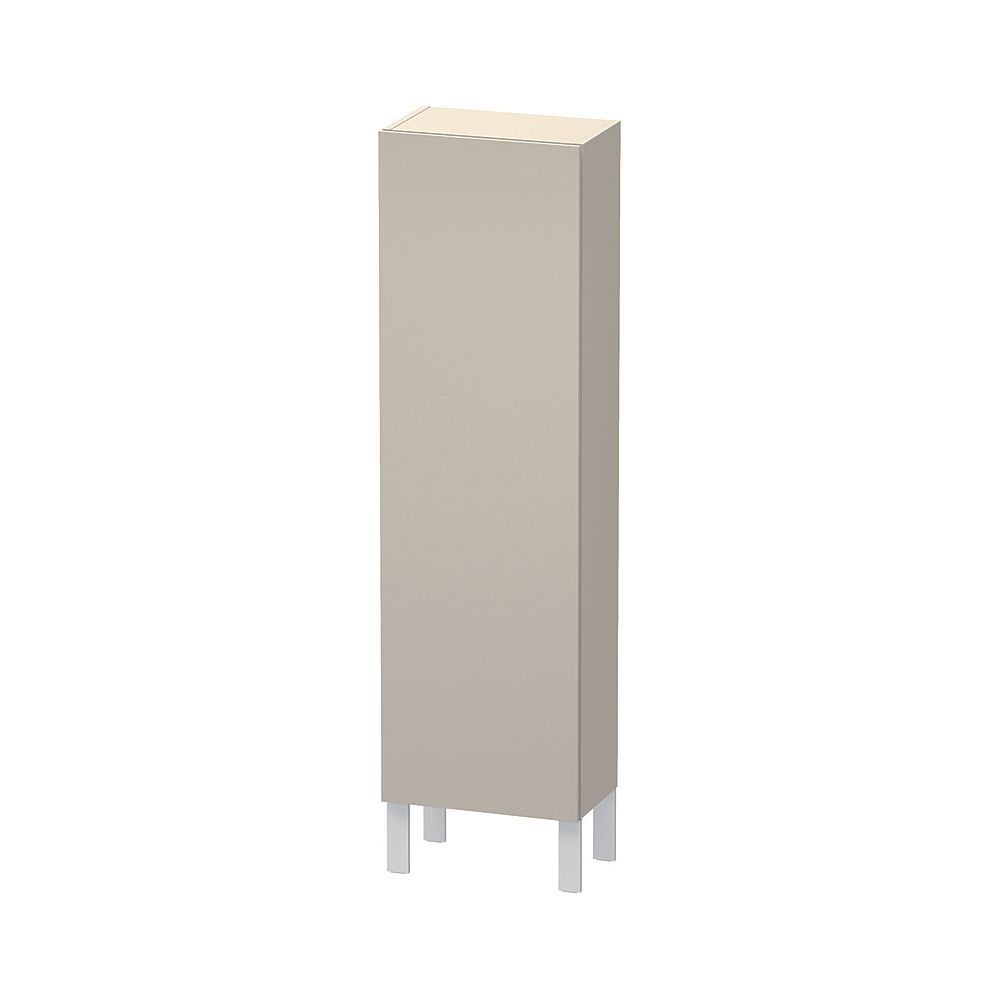 Duravit L-Cube Halbhochschrank Dekor 243x400x1320mm Taupe Matt, 1 Tür R, 3 Glas-FB... DURAVIT-LC1168R9191 4053424351230 (Abb. 1)