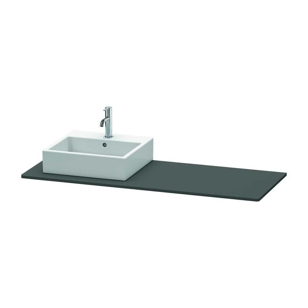 Duravit XSquare Konsole 550x1400x16mm, L, Graphit Matt, ohne Konsolenträger, 1 Aus... DURAVIT-XS060GL4949 4053424567617 (Abb. 1)