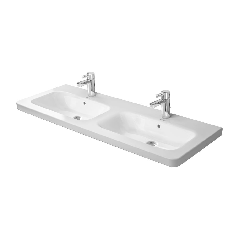 Duravit DuraStyle Doppelwaschtisch 480x1300x170mm wh, Weiß Hochglanz, Rechteckig, 2... DURAVIT-2338130000 4021534984631 (Abb. 4)
