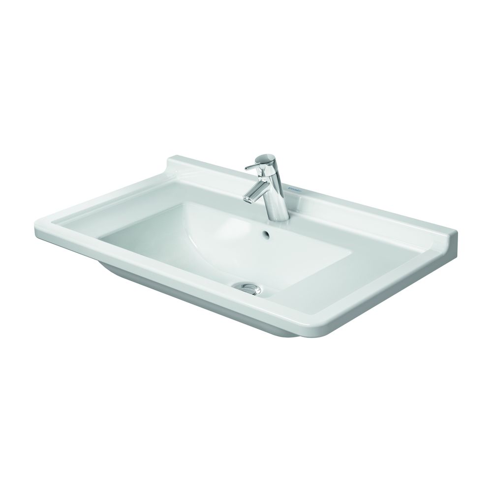 Duravit Starck 3 Waschtisch 485x850x225mm, WonderGliss, Weiß Hochglanz, Rechteckig... DURAVIT-03048000001 4021534223488 (Abb. 2)