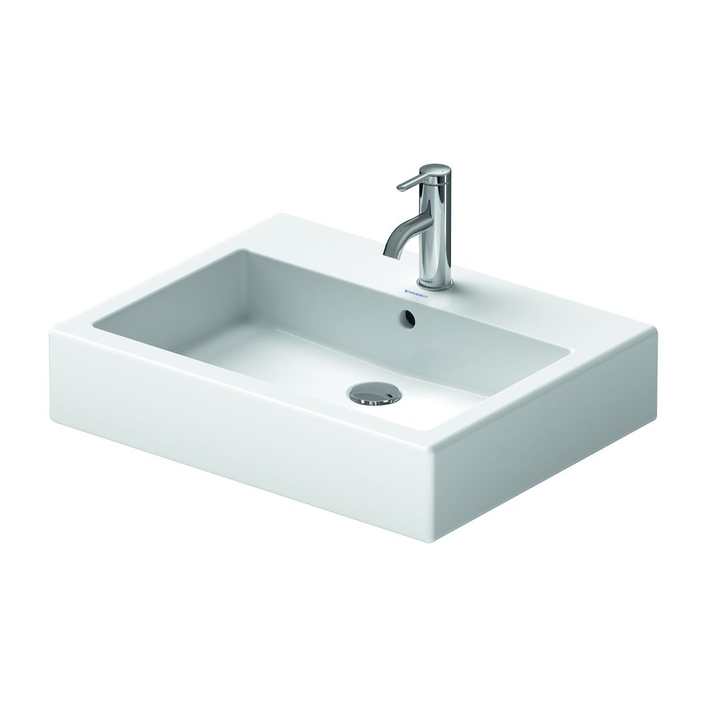 Duravit Vero Waschtisch 470x600x165mm mit HLB Aufsatz, Weiß Hochglanz, Rechteckig, ... DURAVIT-0454600027 4021534285837 (Abb. 1)