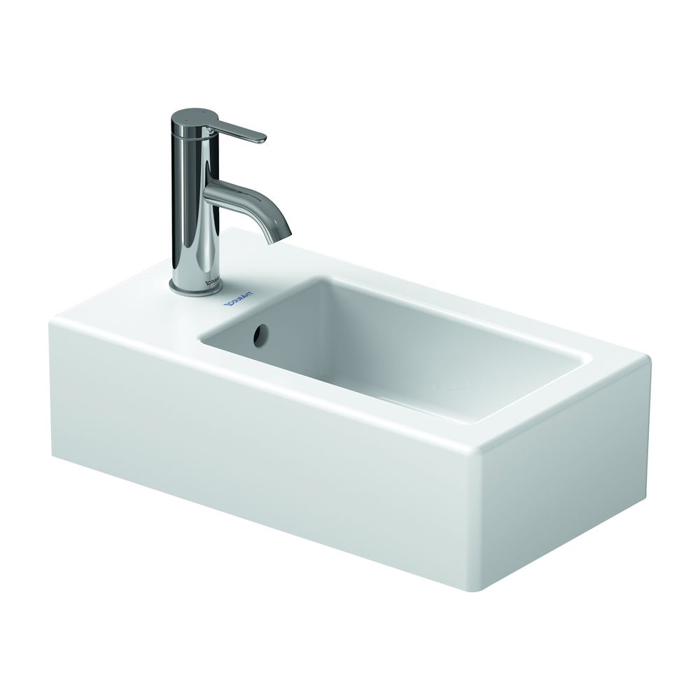 Duravit Vero Handwaschbecken 450x250x145mm, Weiß Hochglanz, Rechteckig,1 Waschplatz... DURAVIT-0702250000 4021534317378 (Abb. 5)