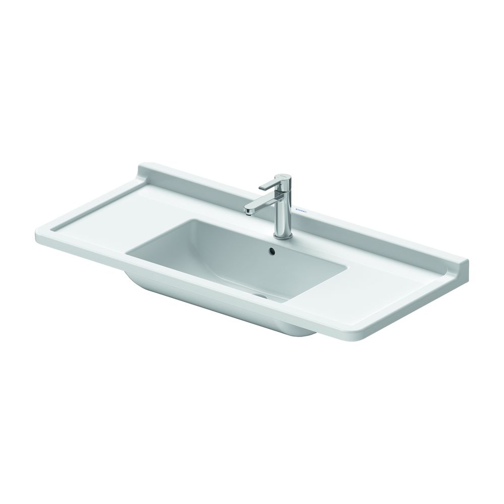 Duravit Starck 3 Waschtisch 485x1050x225mm, WonderGliss, Weiß Hochglanz, Rechtecki... DURAVIT-03041000001 4021534223440 (Abb. 2)