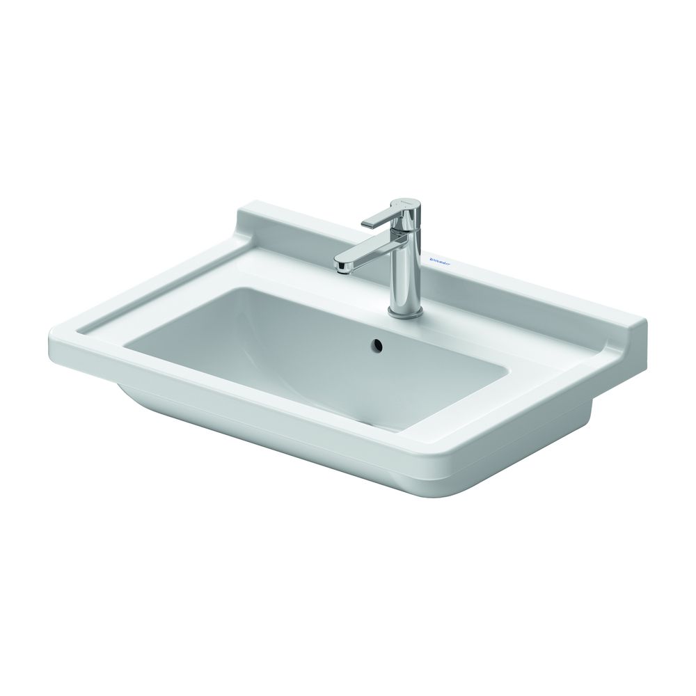 Duravit Starck 3 Waschtisch 490x700x235mm, WonderGliss, Weiß Hochglanz, Rechteckig... DURAVIT-03047000001 4021534256806 (Abb. 2)