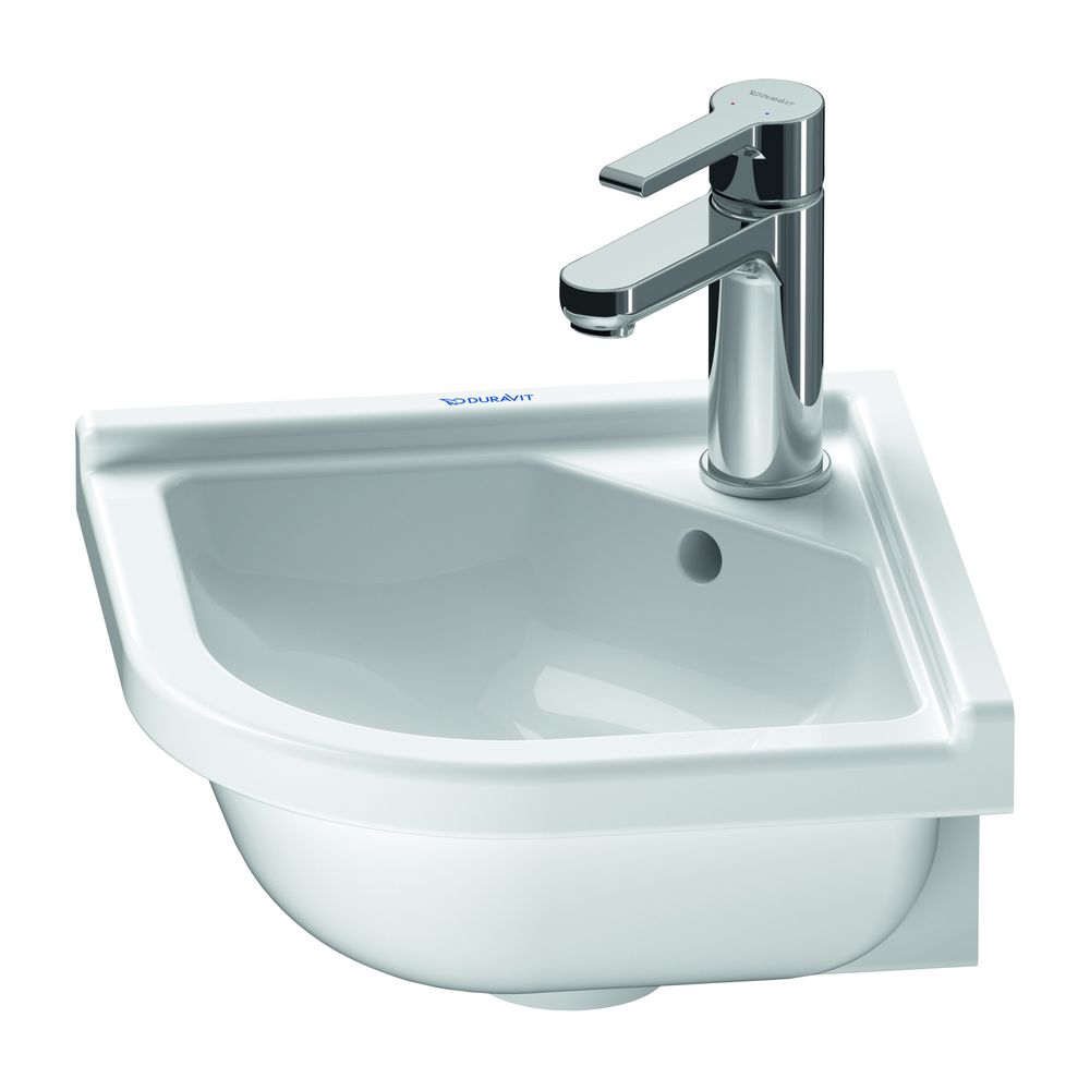 Duravit Starck 3 Eck-Handwaschbecken 380x430x160mm, Weiß Hochglanz, WonderGliss, Q... DURAVIT-07524400001 4021534223600 (Abb. 2)