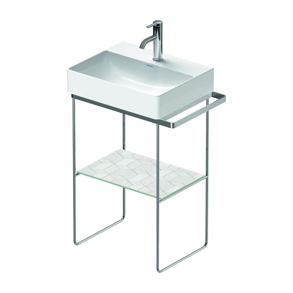 Duravit DuraSquare Metallkonsole 380x565x740-790mm variabel, Chrom poliert, bodenst... DURAVIT-0031321000 4063382040831 (Abb. 1)
