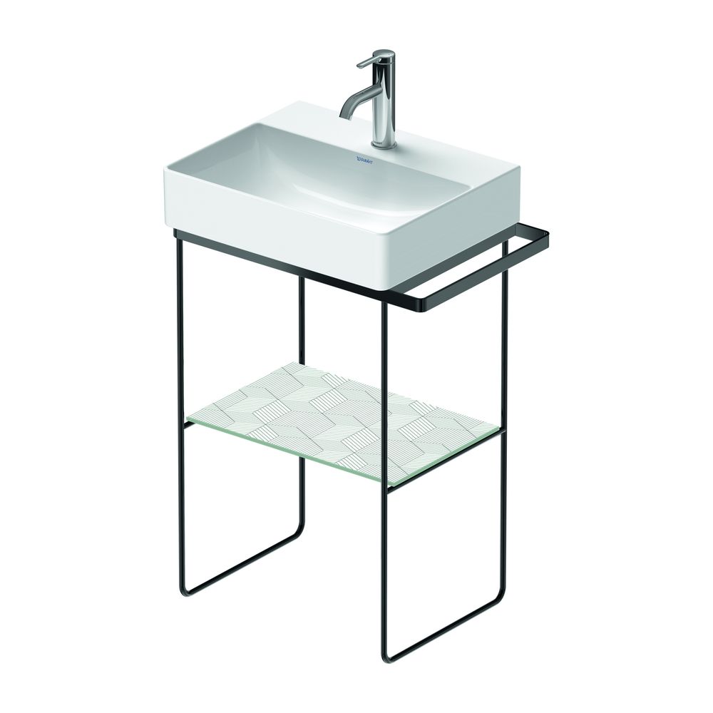 Duravit DuraSquare Metallkonsole 380x565x740-790mm variabel, Mattschwarz, bodensteh... DURAVIT-0031324600 4063382040848 (Abb. 1)