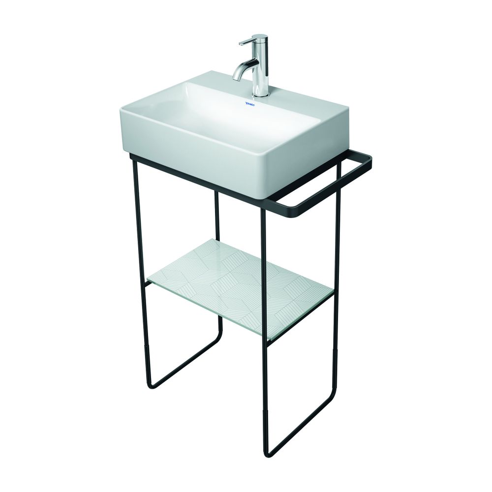 Duravit DuraSquare Metallkonsole 333x516x740-790mm variabel, Mattschwarz, bodenste... DURAVIT-0031094600 4053424467078 (Abb. 11)