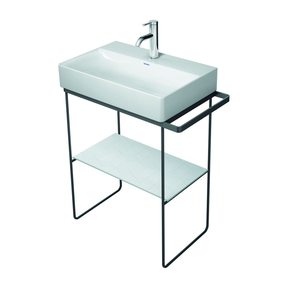 Duravit DuraSquare Metallkonsole 381x665x740-790mm variabel, Mattschwarz, bodensteh... DURAVIT-0031134600 4053424516820 (Abb. 1)
