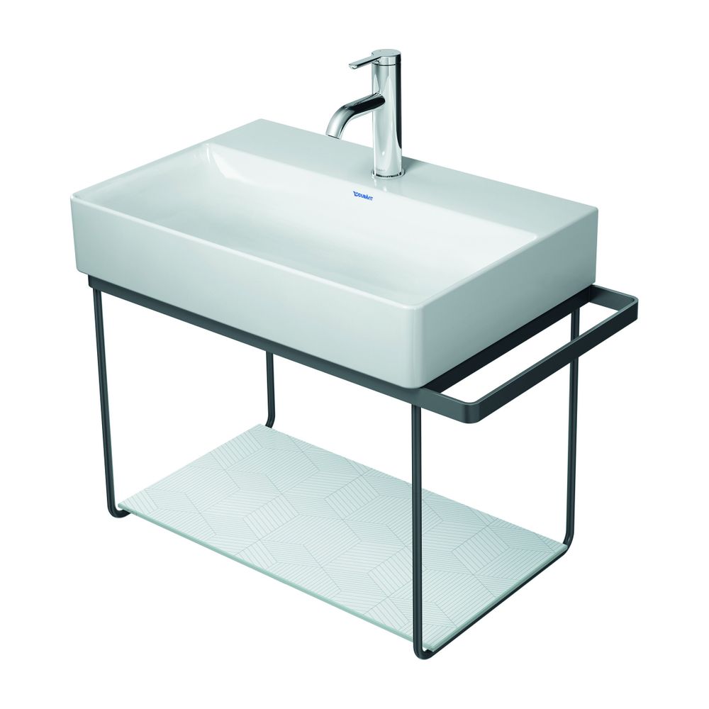 Duravit DuraSquare Metallkonsole 381x665x400mm, Mattschwarz, unter Waschtisch mit H... DURAVIT-0031144600 4053424516844 (Abb. 1)