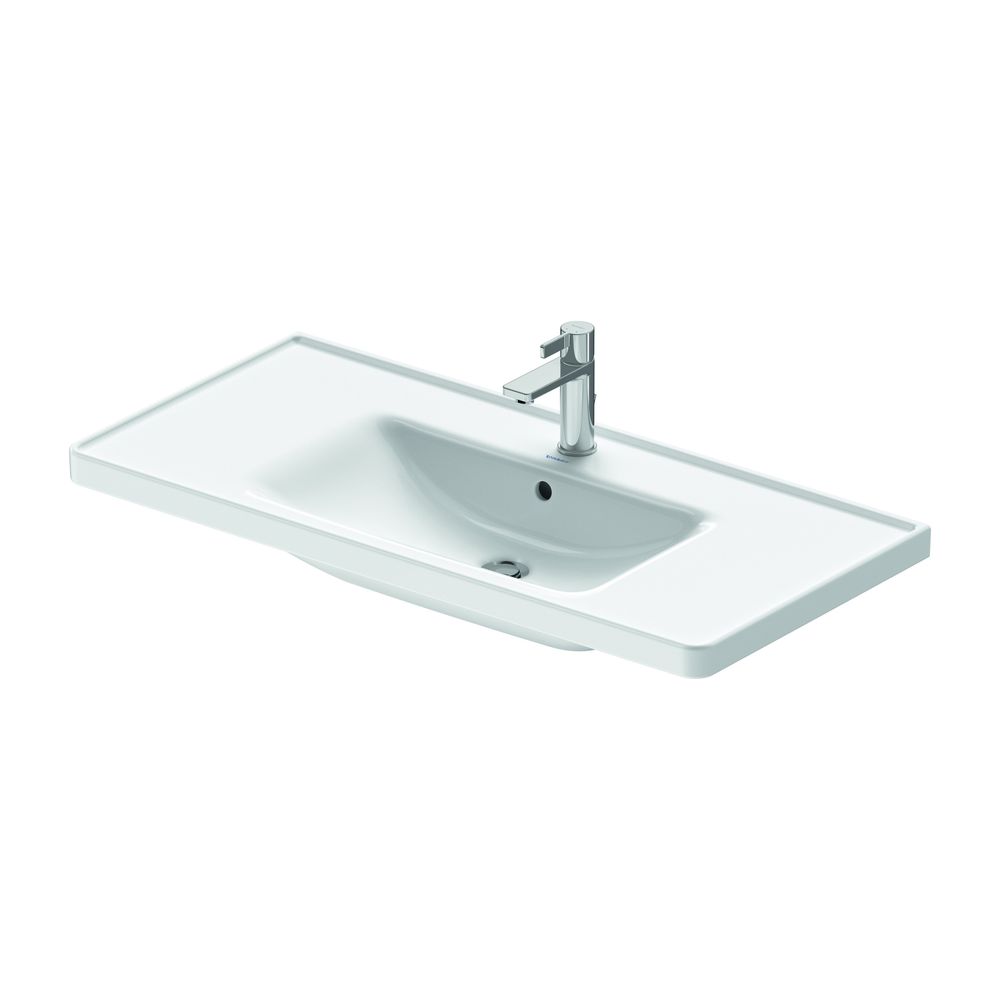 Duravit D-Neo Waschtisch 480x1005x160mm wandhäng., Weiß Hochglanz, Rechteckig, 1 Wa... DURAVIT-2367100000 4063382016096 (Abb. 1)