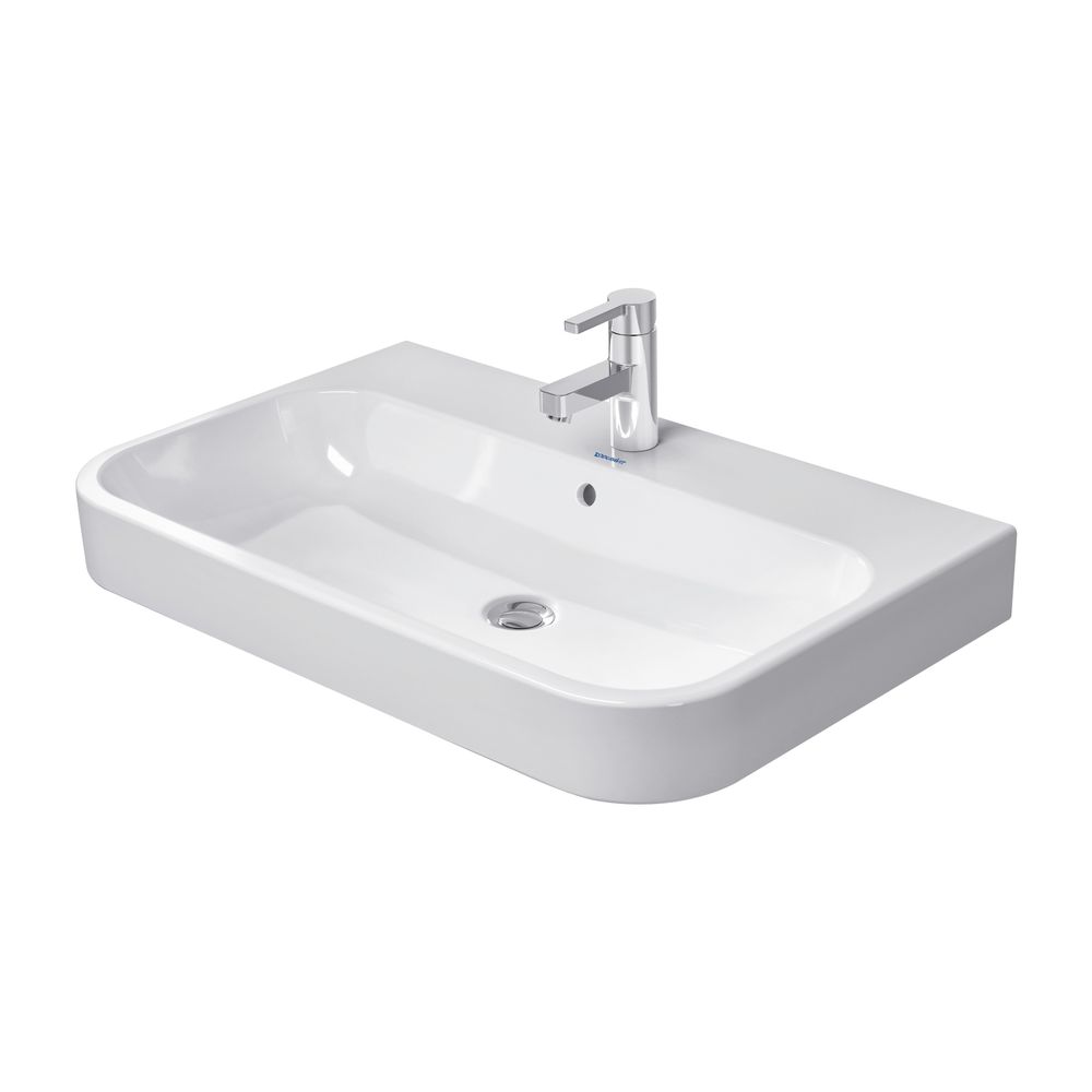 Duravit Happy D.2 Waschtisch 505x800x170mm, WonderGliss, Weiß Hochglanz, Rechtecki... DURAVIT-23188000001 4021534855986 (Abb. 2)