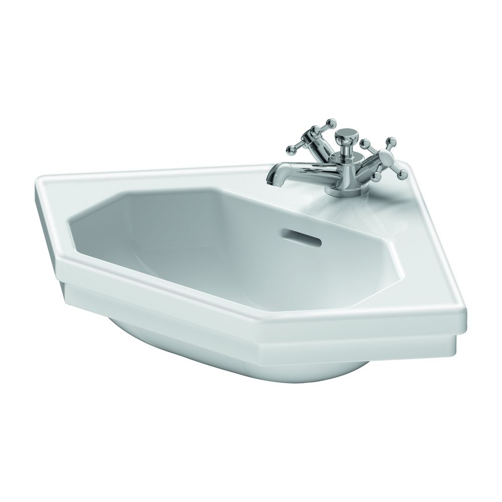 Duravit Serie 1930 Eck-Handwaschbecken 450x595x195mm, Weiß Hochglanz, Oktogonal,1 W... DURAVIT-0793420000 4021534100857 (Abb. 1)