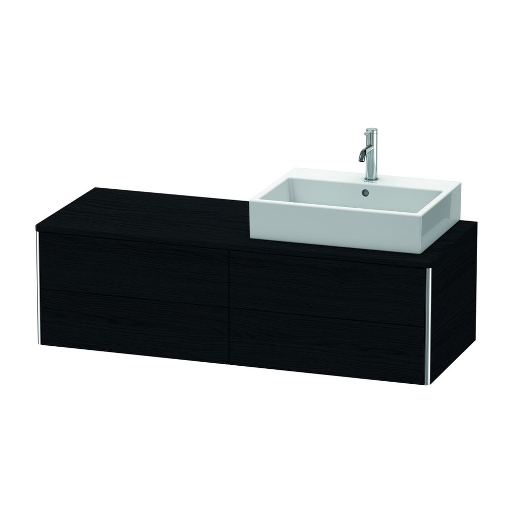 Duravit XSquare Konsolenwaschtischunterbau wandh. 548x1400x400mm R, Eiche Mattschw... DURAVIT-XS4913R1616 4063382138217 (Abb. 1)
