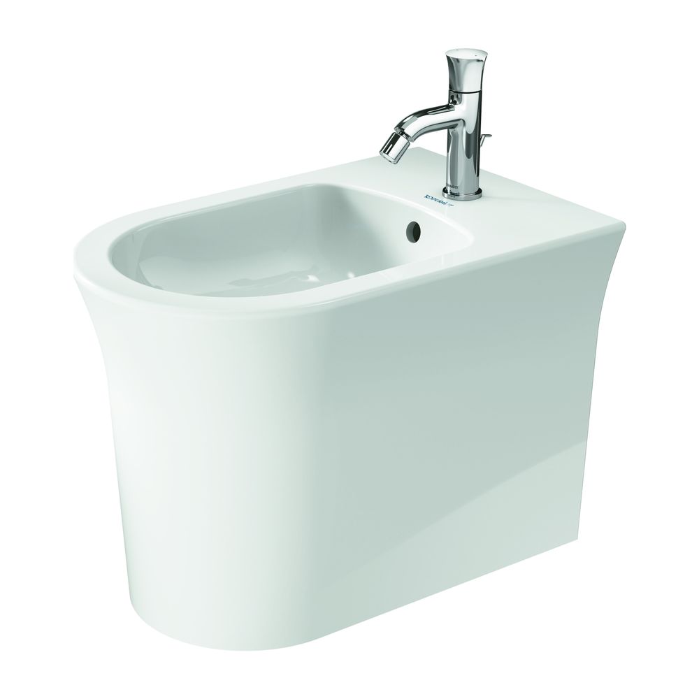 Duravit White Tulip Stand Bidet 580x370x420mm, Weiß Hochglanz, 1 HL, mit ÜL, Back t... DURAVIT-2293100000 4063382012562 (Abb. 3)
