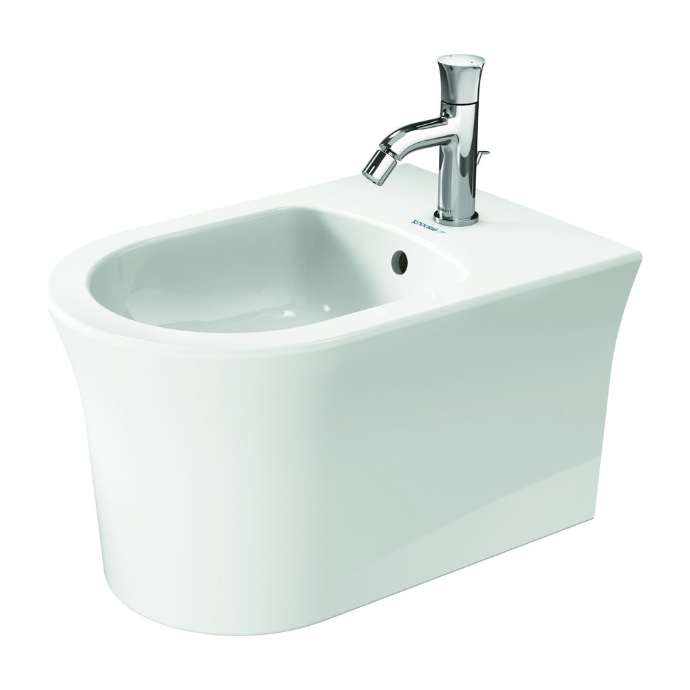 Duravit White Tulip Wandbidet 540x370x315mm, Weiß Hochglanz, WonderGliss, 1 HL, HL... DURAVIT-22931500001 4053424980386 (Abb. 3)