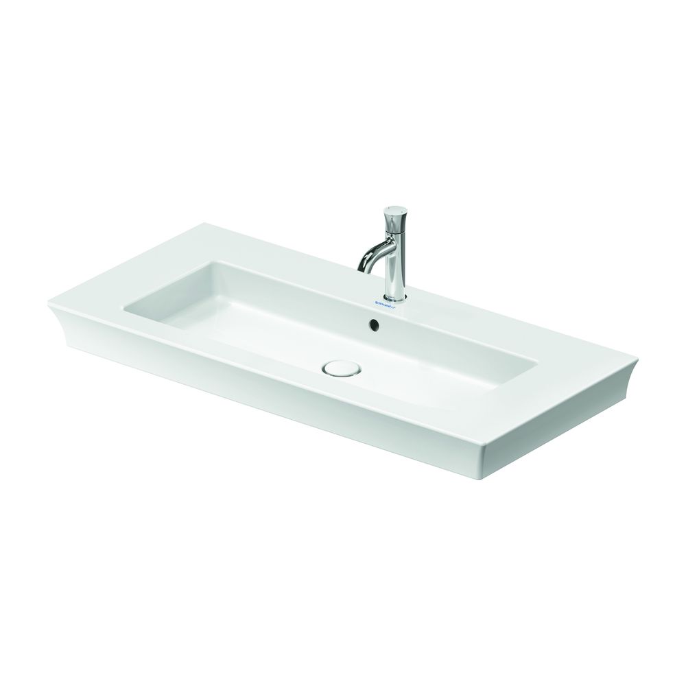 Duravit White Tulip Waschtisch 490x1055x155mm WonderGliss Weiß Hochglanz, Rechtec... DURAVIT-23631000001 4053424980034 (Abb. 11)