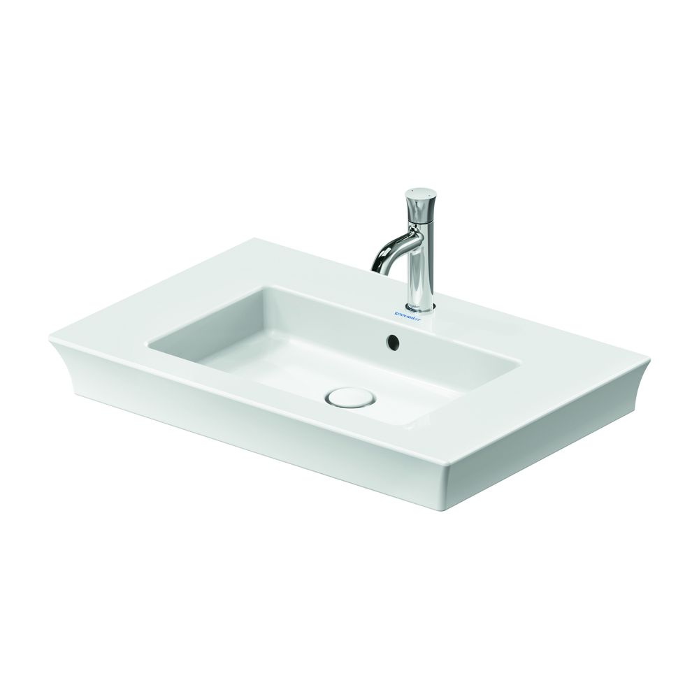 Duravit White Tulip Waschtisch 490x750x155mm WonderGliss, Weiß Hochglanz, Rechtec... DURAVIT-23637500001 4053424913582 (Abb. 10)