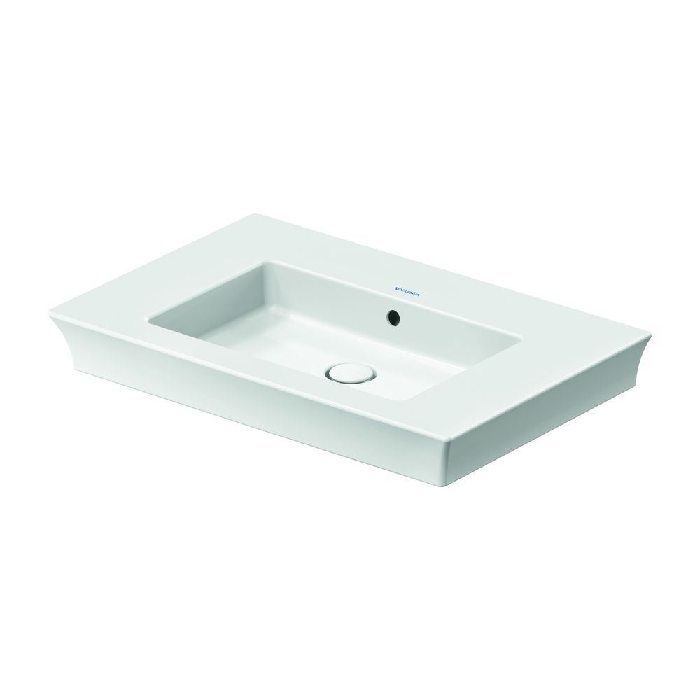 Duravit White Tulip Waschtisch 490x750x155mm, WonderGliss, Weiß Hochglanz, Rechtec... DURAVIT-23637500601 4053424913629 (Abb. 2)