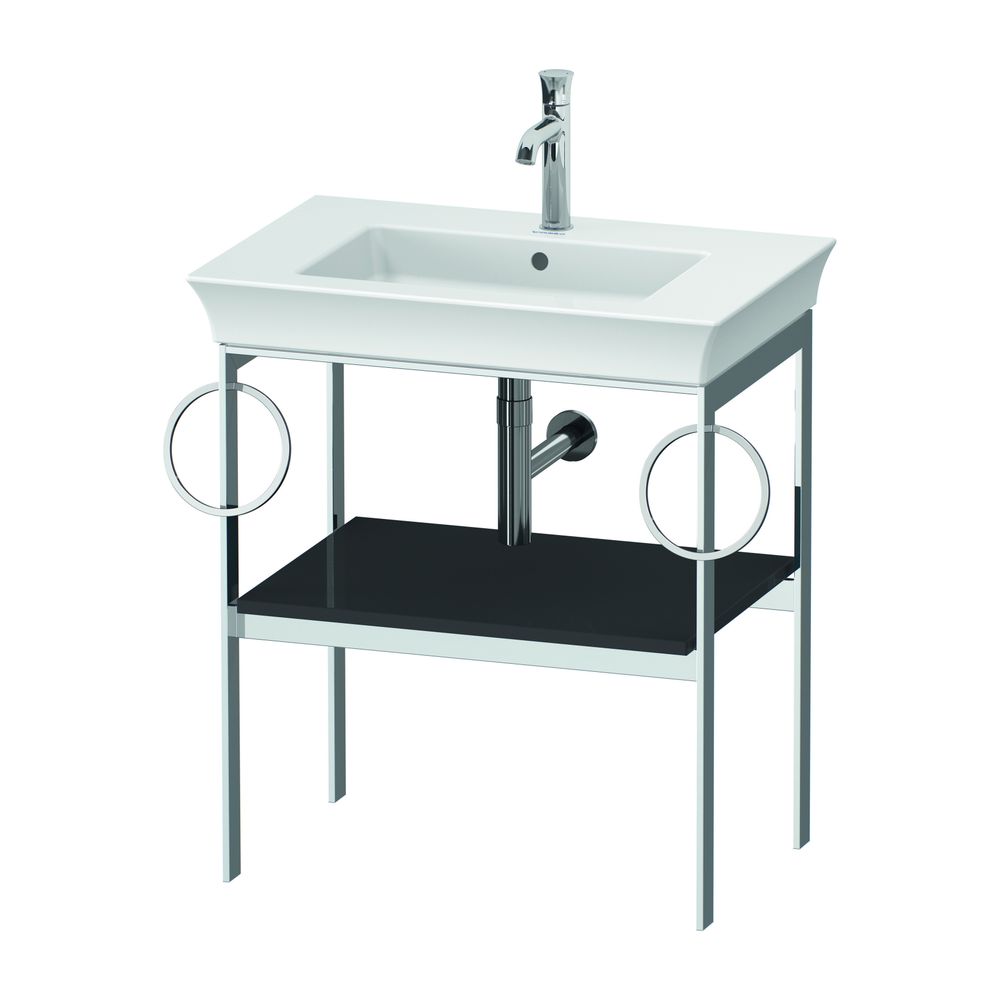 Duravit White Tulip Metallkonsole 450x684x760mm Graphit HG, 1 Ablagefläche, 2 Hand... DURAVIT-WT4546BH1H1 4063382127709 (Abb. 2)
