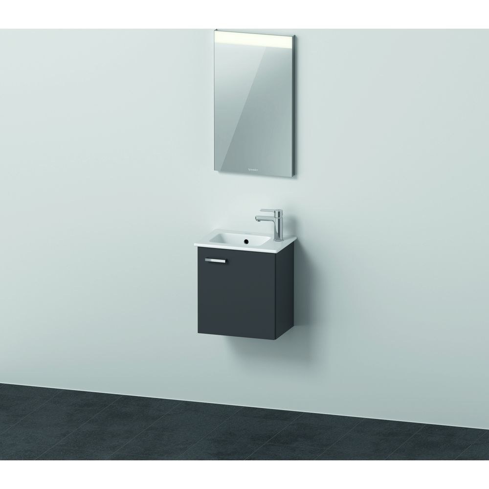 Duravit XBase Möbelwaschtisch, Waschtischunterbau, Spiegel 288x400x2000mm, 1 Tür R... DURAVIT-XB0065R4949 4063382163981 (Abb. 1)